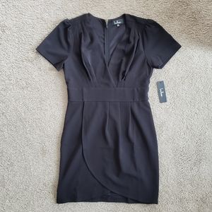 Lulu's Black V Neck Dress
